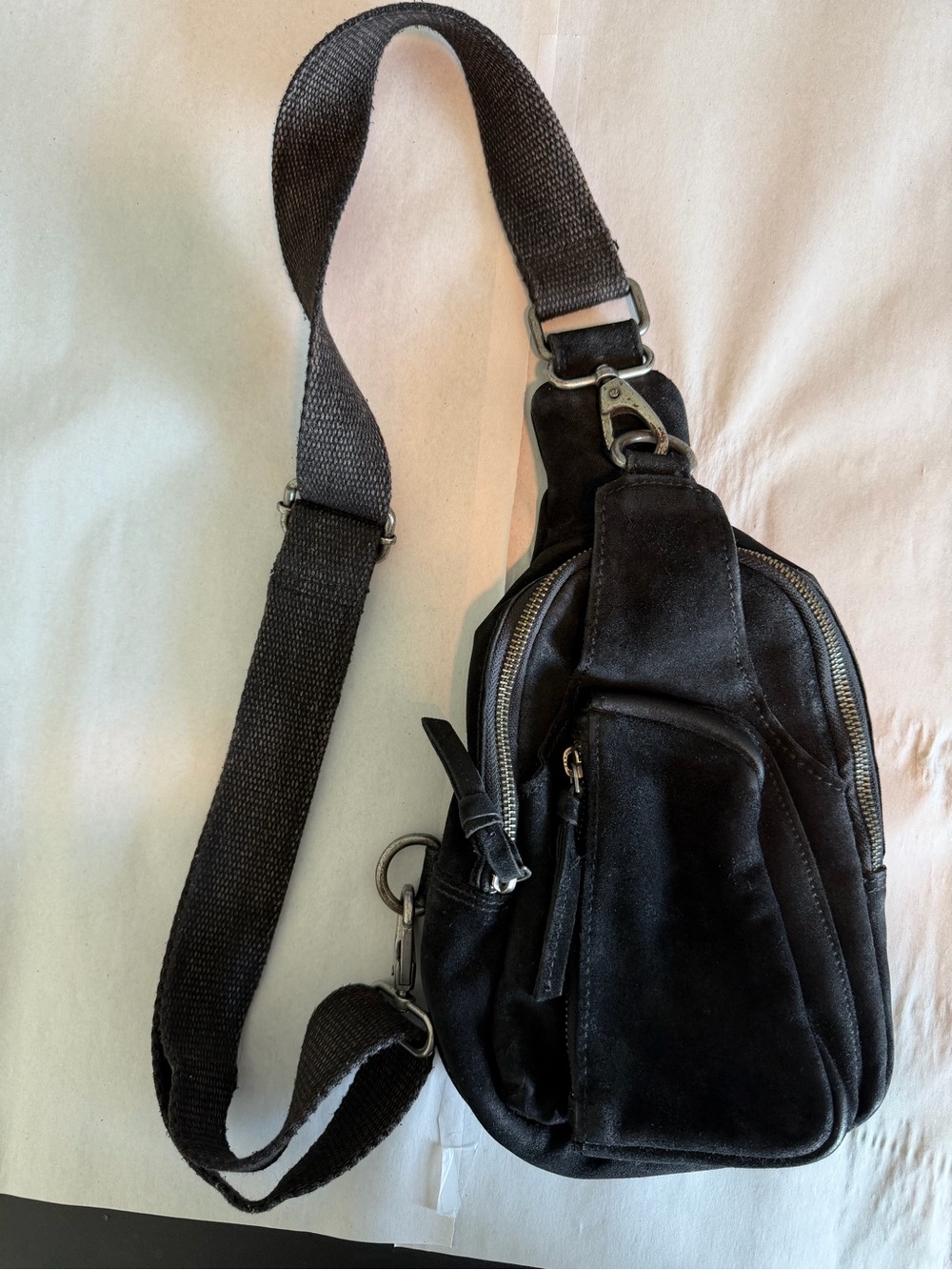 Free People Hudson Suede Sling Bag - Black - Picture 9 of 10